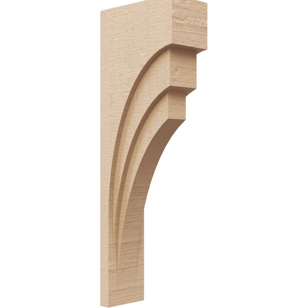 Ekena Millwork 4"W x 8"D x 24"H Thin Rockford Rough Cedar Woodgrain TimberThane Corbel, Primed Tan CORUR04X08X24ROCRCPR - main